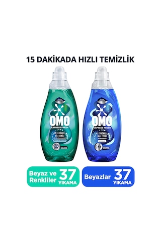 Omo Express Fresh Ultra Beyaz Sıvı Deterjan 1480ml X1 Kötü Koku Karşıtı Beyaz Ve Renkliler X1 1480 ML