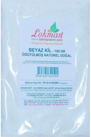 Lokmanavm Beyaz Kil 100 Gr Doğal Saf Toz Mini Maskesi Kili