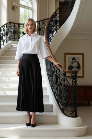 Frm Kadın Moda Stil Maxi Astarsız Dokuma Tesettür Piliseli Dokuma Ete Siyah