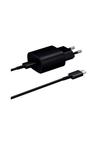 Tüm Samsung Modellerine Uygun Galaxy A14 A24 A34 A54 S20 Sarj Başlığı Type-c 25w Hızlı Şarj Aleti Siyah