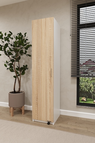 Asra Trend Çok Amaçlı Kiler Dolabı MK-19 %100 MDF Erzak Organizer Dolabı Sonoma
