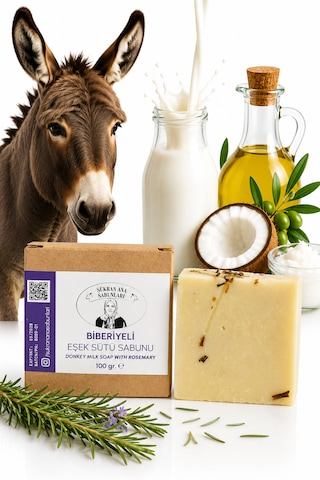Biberiyeli Zeytin Yağlı Eşek Sütü Sabunu 100 Gr
