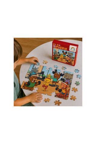 Spor Takımı Mini Puzzle 40 Parça 3-7 Yaş Eğitici Çocuk Puzzle Yapboz