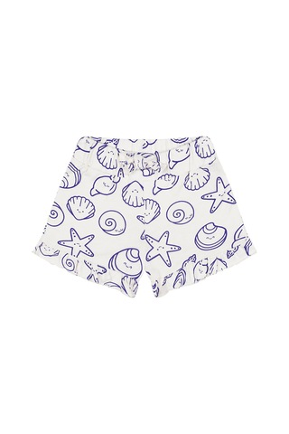 Antebies Organik Gots Sertifikalı Mor Neşeli Dostlar Fırfırlı, Bağcıklı Kısa Kollu,bebek Tshirt Şort Takımı