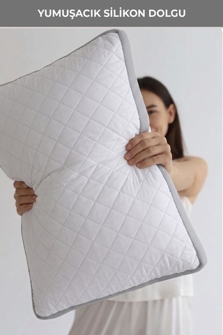 Klimalı Yastık 50x70 Cm Terletmeyen, Hava Alan Mikrofiber Uyku Yastığı Gri