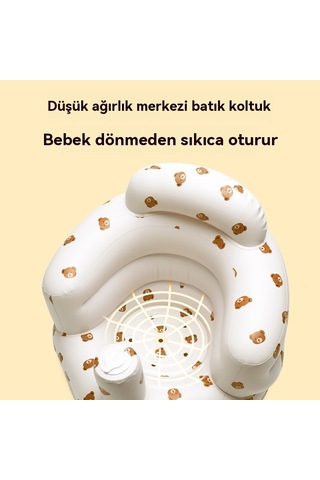 Bebek Öğrenme Koltuğu Çocuk Güvenliği Düşme Koruması Beyaz 1 Beyaz
