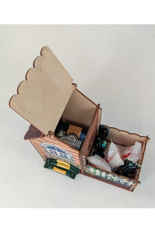 Woodiks Çay Evi Renkli Baskı Daire Şeklinde Yapılmıştır. 222574123 Bej