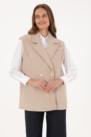 U.S. Polo Assn. Kadın Camel Melanj Örme Yelek 50315824-VR122