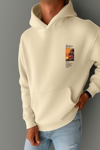 Benroma 3 İplik Penye Sunset Baskılı Sweatshırt Çok Renkli