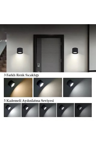 Ledx Al-sk-bd80a Çift Yönlü Kumandalı Duvar Aplik Çalışma Lambası 3000k-4000k-6500k