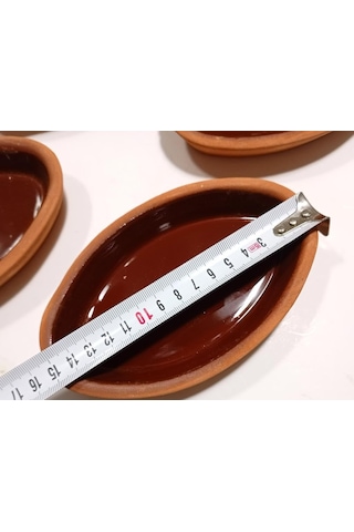 4 Adet Kayık Tabak 15x9 Toprak Güveç Fırın Kabı Organik Pişirilmiş İçi Sırlı Kahvaltı Güveçleri Genel
