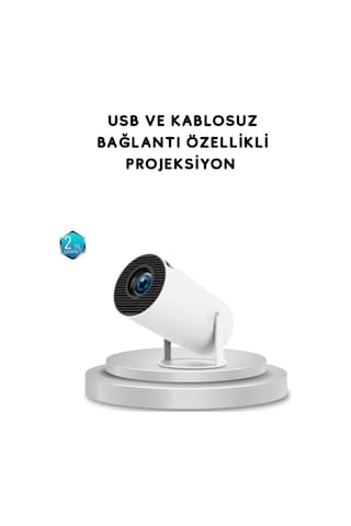 Full Hd 4k Uyumlu Projeksiyon Cihazı 130 İnç Geniş Ekran Destekli 04235654