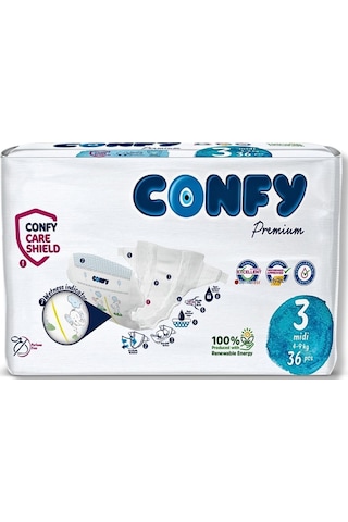 Premium Bebek Bezi 3 Beden Midi 4 - 9 Kg 36 Adet