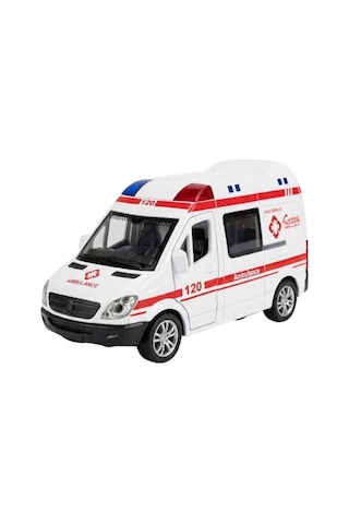 Sürmeli Sesli Işıklı Oyuncak Ambulans Kapıları Açılabilen Yan Kapı Sürgülü 15 Cm 45203 Çok Renkli
