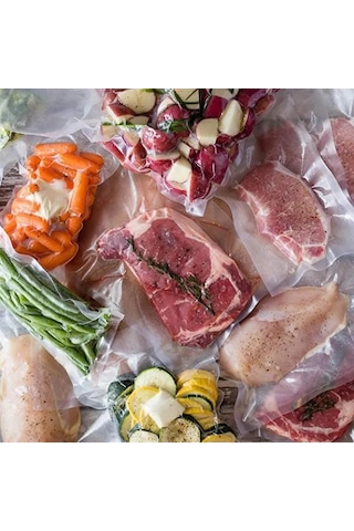 Novisan 1 Adet 20cm 5 Metre + 1 Adet 25cm 5 Metre toplam 10 Metre Vakum Poşeti Bobini Tırtıklı