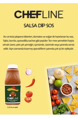 Chefline Salsa Dip Sos 2.25 KG