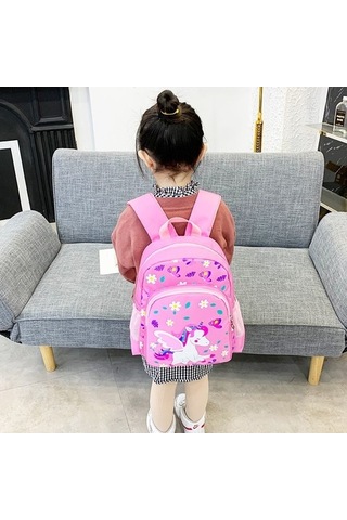 Hainan Shenda Sevimli Tek Boynuzlu At Okul Sırt Çantası - Pembe 6rtf04 Pembe