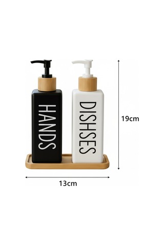 Kapris Dmr-8889 2li Bambu Tabaklı Kare Cam Sabunluk Renkli