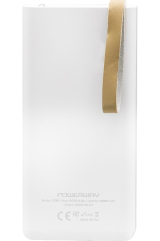 Powerway TX30 30000 Mah Dijital Göstergeli Powerbank Beyaz