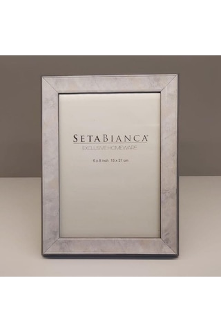 Seta Bianca 15 X 21 Cm Sedef Çerçeve Gri