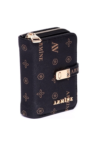 Armine C 01 Kadın El Çantası Siyah Baskılı Siyah Baskılı