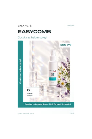 L'carlıe Easycomb Bebek Ve Çocuk Saç Bakım Spreyi Kolay Tarama 100 Ml