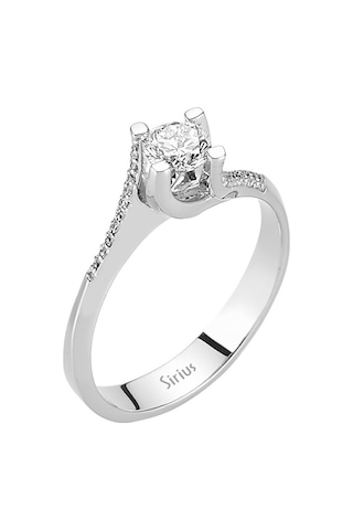 Sirius E Renk 0,19 Karat Pırlanta Tektaş Yüzük 0817R0159