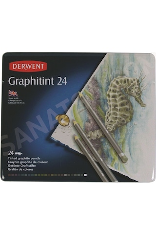 Derwent Graphitint Suda Çözünebilen Renkli Çizim Kalem Seti Tenek N11.109