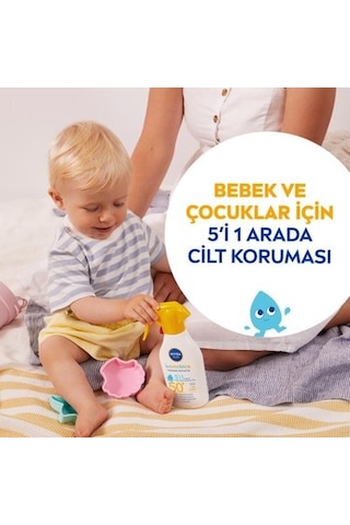 270ml Spf50 Güneş Spreyi, Hassas Ciltler İçin Koruma Açık Gri