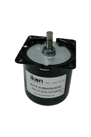İkon Teknik AC SENKRON MOTOR 60 KTYZ 14 Watt 60 RPM 220 Volt