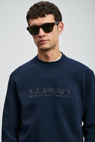 Lufian Erkek Luther Sweatshirt 112030171 Lacivert Lacivert