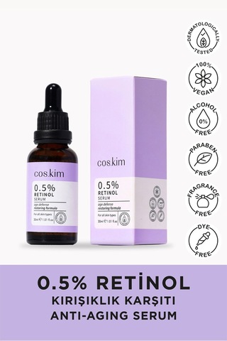 %0.5 Retinol Bakım Serumu 30 Ml