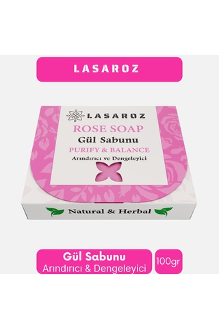Gül Sabunu Doğal Bitkisel Arındırıcı Dengeleyici Sabun 100 Gr