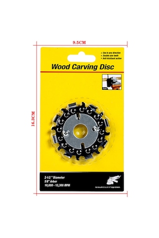 Springsun 2.5'' 8 Dişli Ahşap Zincirli Testere Diski: Parlatma, Köşe Kesme & Talaş Oluklu