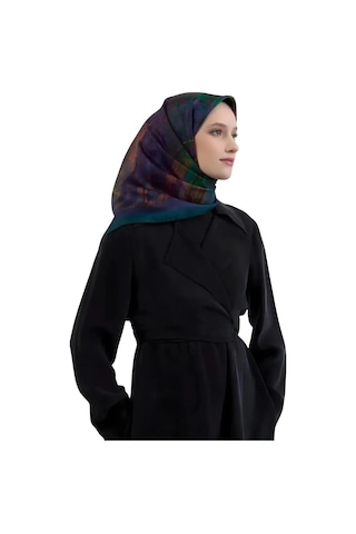 Armine Nostalji Serisi Sura İpek Eşarp 9420ds 03-yeşil-çok Renkli