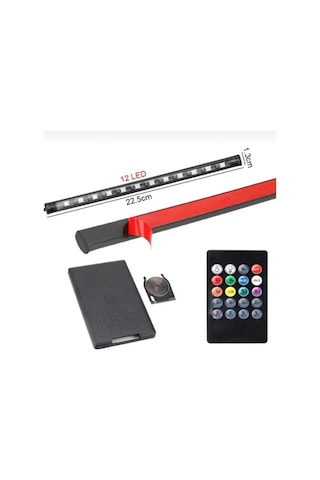 Araç İçi Kumandalı Ayak Altı Rgb Led Ambiyans Işığı 12 Led Uzun Arac-ic-kumandali