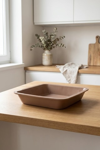 Kare Silikon Fırın Kalıbı Derin Yapılı, Yapışmaz Kek & Brownie Kalıbı 26 X 26 Cm Çok Renkli