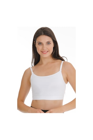 Parlingerie Hamile Emzirme Yarım Atlet Beyaz