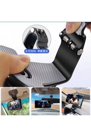 Araba Gösterge Üstüne Takılan Telefon Tutucu Torpido Dikiz Aynası Ve Güneşlik İçin Telefon Standı