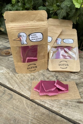 Kokulu Yeşil Yaratıcı Inci Tozu Mum 30 Adet Fitil İle Bırlıkte -250 Gr