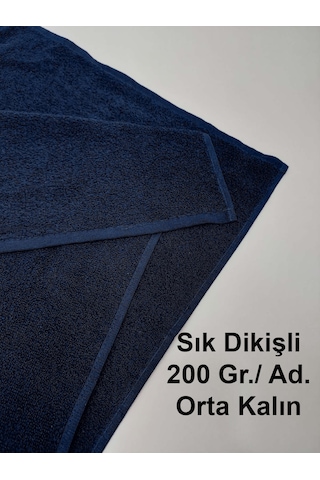 Lacivert Berber Havlusu Sporcu Havlusu Yüz Havlusu 50x90 Cm 3 Lü