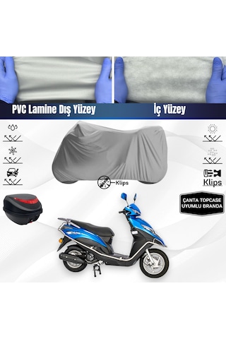 Kanuni Mati 125 Motosiklet Brandası Çanta Topcase Uyumlu Motor Branda