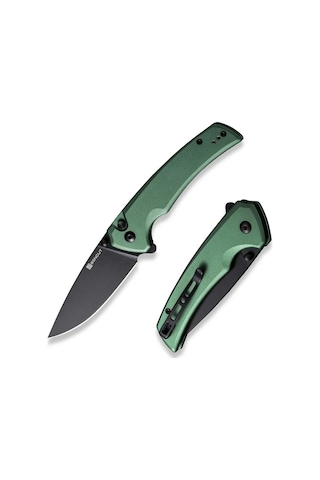 Sencut Serene Green Aluminum Handle Black D2 Blade Kamp Çakı Yeşil