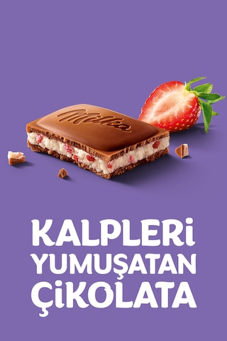 Milka Çilekli Yoğurtlu Tablet Çikolata 6 x 100 G