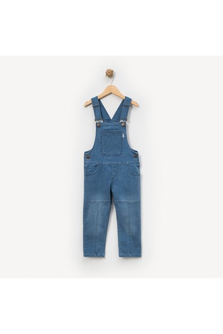 Erkek Çocuk 4-7 Yaş Basic Kot Salopet 7545 Açık Mavi
