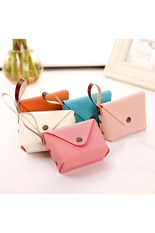 Sevimli Şeker Rengi Küçük Bozuk Para Çantası - Koyu Mavi