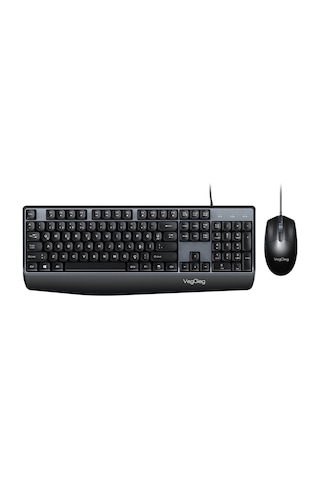 Veggieg Mk500a Ergonomik Kablolu Türkçe Q Klavye Mouse Seti Siyah