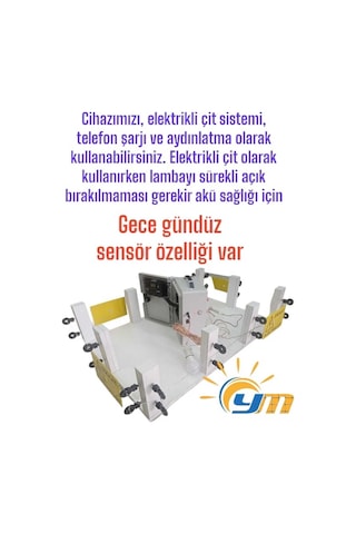 Yüzüak Güneş Panelli Elektrikli Çit Sistemi Paket Yabani Havyan Domuz Kovucu Sistemi