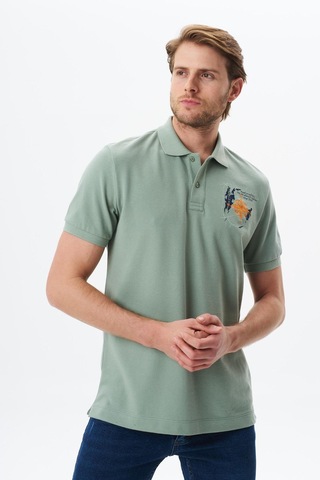 AR-MA Arma Erkek Regular Fit Baskılı % 100 Pamuk Pike Polo Yaka Tişört Y29374356202 Yeşil-y2 Yeşil