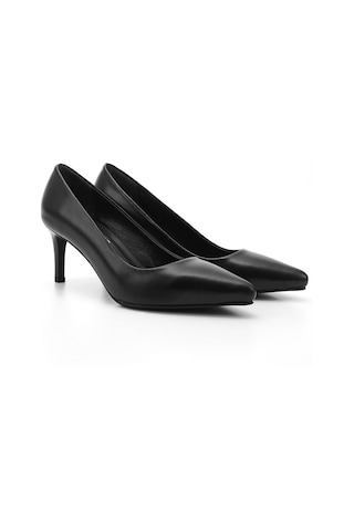 Gönderi(R) Gönderi R Siyah Sivri Burun İnce Topuklu Hakiki Deri Stiletto Siyah